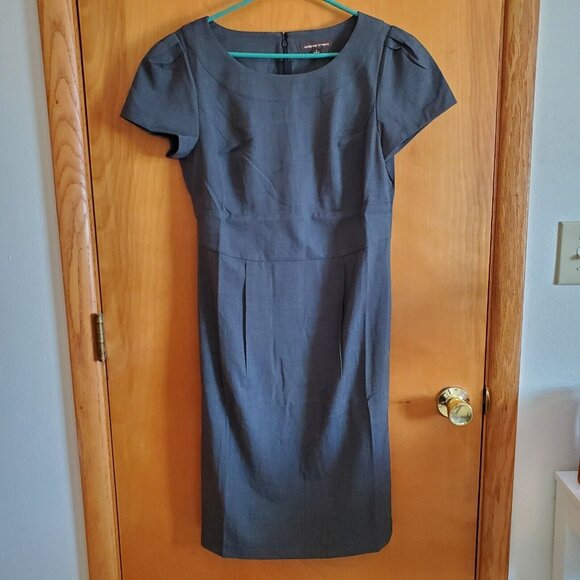 Adrienne Vittadini Dresses & Skirts - ADRIENNE VITTADINI Gray Short Sleeve Sheath Pencil Dress Size 8